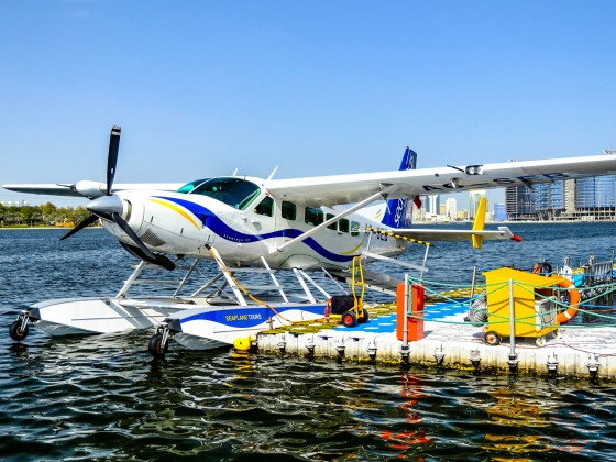 abu dhabi sightseeing tour by private seaplane airport