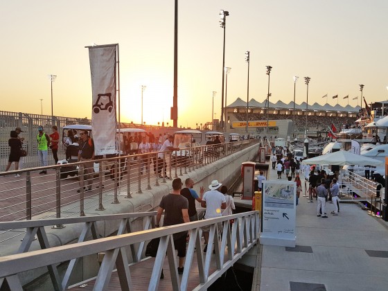 abu dhabi grand prix race sunset