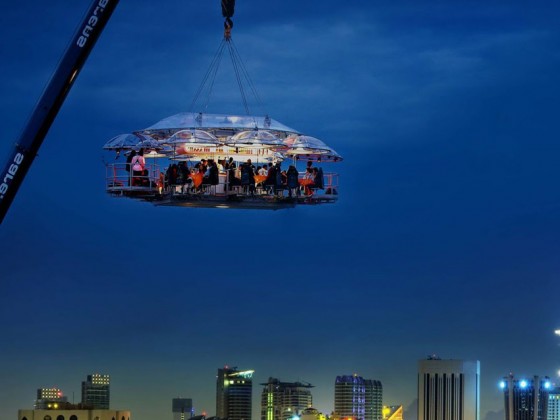 most unusual restaurant dubai dinner sky